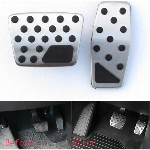 TTCR-II Accessories Accelerator Brake Pedal Kit Cover For Jeep Compass 2017 2018+ For Jeep Renegade 2015 2016 2017+ AT Styling