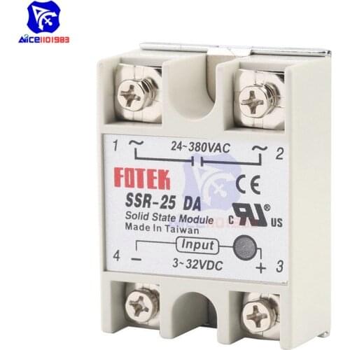Solid State Module Solid State Relay Shield SSR-25DA 25A 3-32V DC to 24-380V AC SSR 25DA Power Supply Relay Module Board