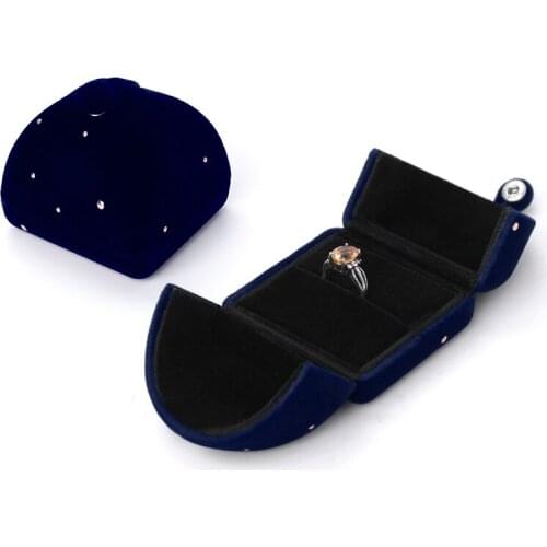 High Quality Dark Blue Velet Wedding Ring Packaging Gift Jewelry Box For Female Earring Pendent Bracelet Jewellery Organizers