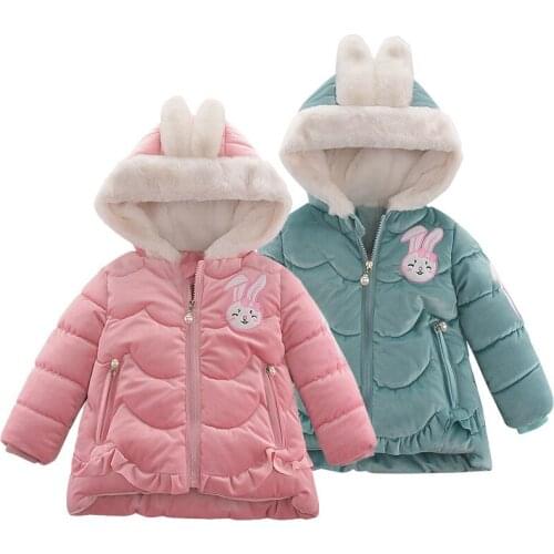 Girls winter coat Autumn Winter Warm Jackets For Girls Coats Baby Girls Jackets Kids Hooded Outerwear Coat Children Clothes