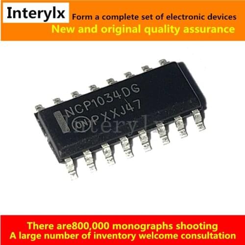 10PCS 100% NEW NCP1034DR2G NCP1034DG SOP16 LCD Power Management Chip
