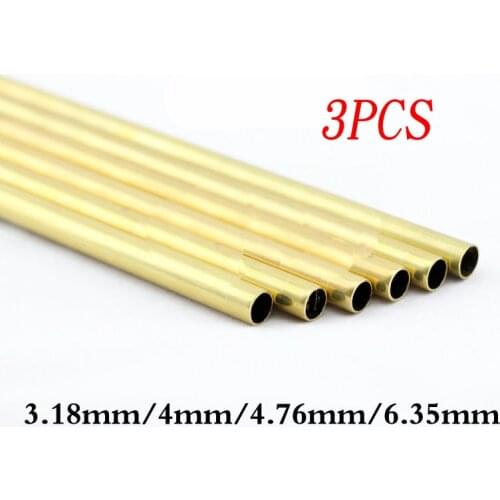 3PCS 3.18mm/4mm/4.76mm/6.35mm Felx Cable Shaft Sleeve Copper Tube Length 150/200/300mm Bushing Spare Parts for RC Boat