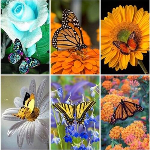 5D DIY Diamond Painting Butterfly Diamond Embroidery Full Square Round Drill Cross Stitch Animal Rhinestone Picture Crafts Gift