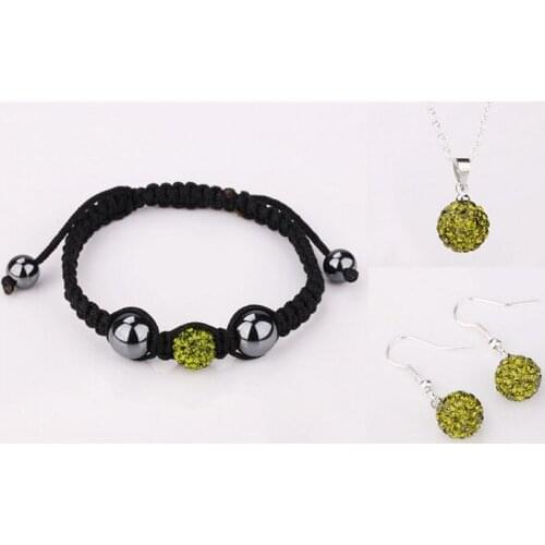 Hrt34ng 10mm 5Pcs/Lot n5642 Disco Ball crystal Set Necklace Bracelets Earring DWD Wholesale
