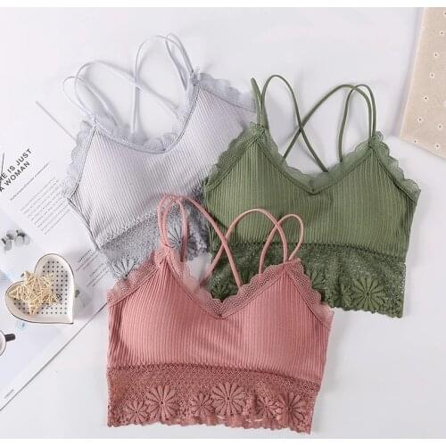 Women Sport Bra Running Cotton Bra Yoga Accessories Lace Crop Top Gym Fitness Seamless Push Up Yoga Wear Active Wear Cross