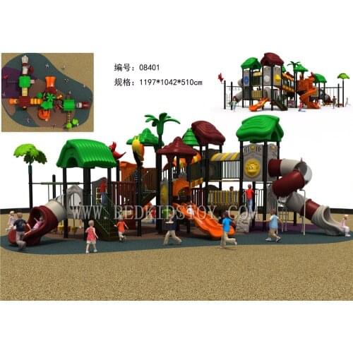Exported to USA Large Outdoor Playground TUV Approved 20 Years' Manufacturer HZ-08401