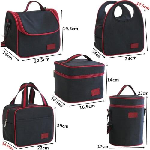 Oxford Aluminum Film Lunch Box Cooler Bag For Food Women Kids Picnic Thicken Thermal Insulated Cooler Storage Container Ice pack