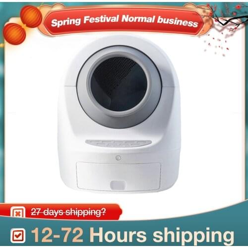 Cat Toilet Intelligent Automatic Self Cleaning Cat Litter Box Fully EnClosed Sandbox Cat Tray Toilet Rotary Training Detachable