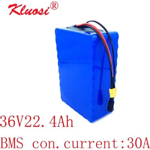 KLUOSI 10S7P 36V 22.4Ah 22A 36V Battery 1000W 42V Lithium Battery Pack with 30A BMS for Ebike Electric Car Bicycle Motor Scooter