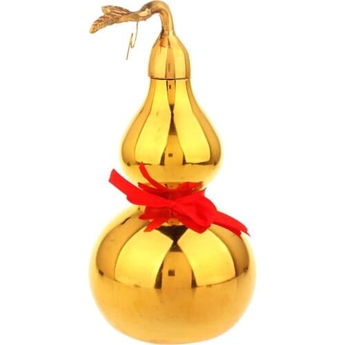 A copper cover decoration Feng Shui gourd gourd calabash gourd pendant smooth defends the size of houseroom Art Statue