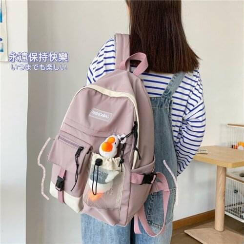 Fashion Waterproof Nylon Large Capacity Backpacks for Women School Backpack Travel Daypacks Mochila Shoulder Bags Book Bags Lady