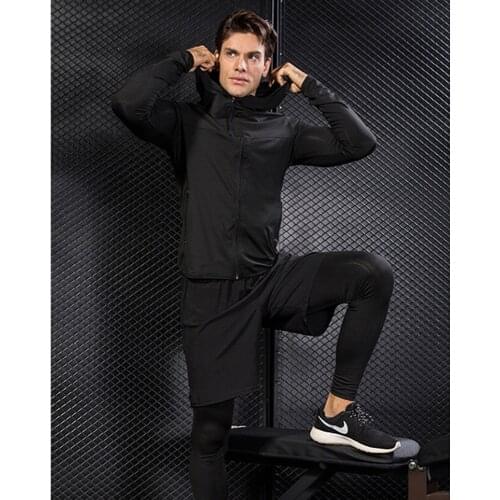 Autumn And Winter Sports Jacket For Men Fitness Running Training Zipper Casual Hoodie Windproof Quick-Drying Male Clothes