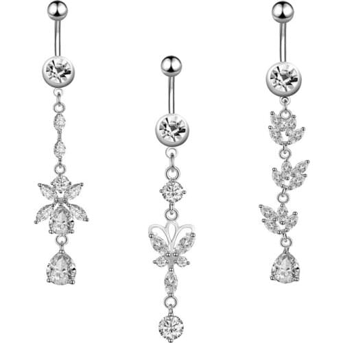 Women Ombligo Piercing Ring Sexy Bar Stainless Steel Navel Piercing Screw Belly Button Rings Belly Piercing Body Jewelry