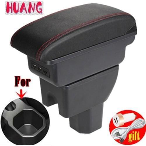For Suzuki Ignis armrest box USB Charging heighten Double layer central Store content cup holder ashtray accessories 2016-2018