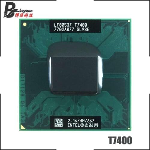 Intel Core 2 Duo T7400 SL9SE 2.1 GHz Dual-Core Dual-Thread CPU Processor 4M 34W Socket M / mPGA478MT