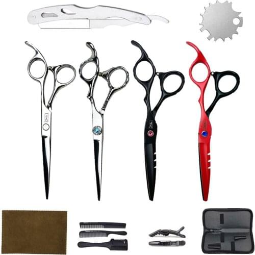 Professional Hairdressing Scissors 6.0 Inch JP 440C Hair Scissors Set Thinning Shears Hairdresser Shaver Hair Salon Equipment
