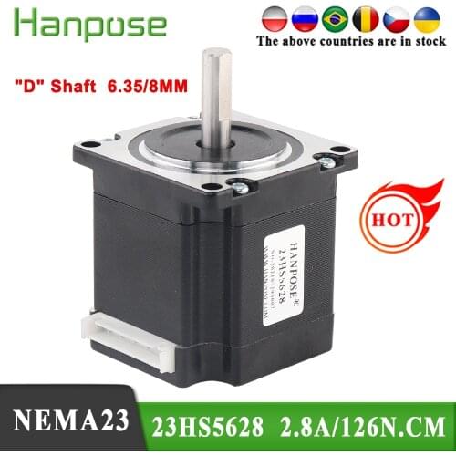 Free shipping Nema 23 Stepper Motor 23HS5628 motor 4-lead 57 Series motor 2.8A 126N.cm For 3D Printer Monitor Equipment