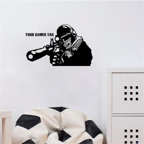 Call of Duty Sniper Player Wall Decal For Boy Room Living Room Bedroom Decor Wall Sticker Mural Removable Vinyl DW5536