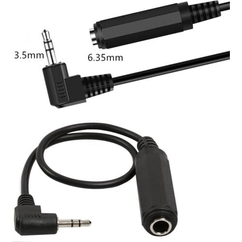 ERE 3.5mm to 6.35mm Female 1/4" to 1/8" 90 Degree Right Angle Male Jack Stereo Cable Adapter Converter Cord
