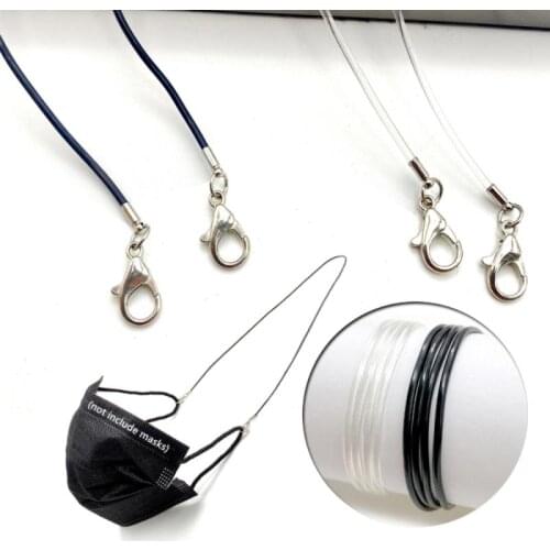 TPU Mask Hanging Rope Ins Mask Lanyard Face Mask Lanyard Mask Holder Traceless Ear Hanging Rope Two Hooks Adults Kids Universal