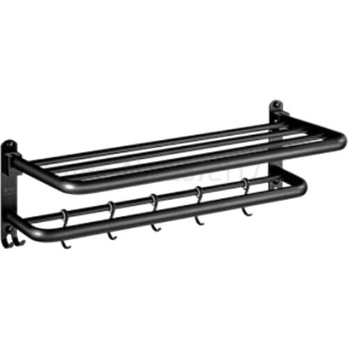 Towel rack non perforated toilet storage rack wall hanging bathroom stainless steel bath towel rack storage rack