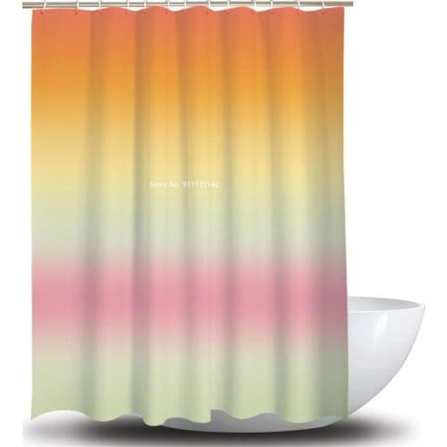Fashion Gradient Color Symbol Printed Shower Curtain Bathroom Decoration Waterproof and Mildew Proof Shower Curtain