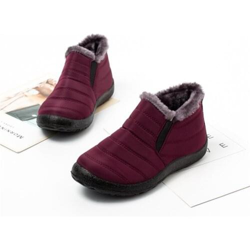 Women boots thickening plus velvet snow boots men and women waterproof umbrella cloth non-slip warm boots