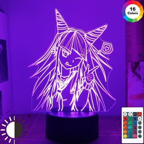 10 Patterns Game Anime Manga Danganronpa Figure Lamp V3 Killing Harmony Kokichi Oma Gaming Figuras Setup Room Decor Gamer Quarto