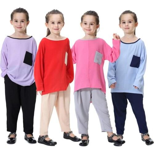 2 Pieces Fashion 2020 New arrival Kids Clothing 90-160cm Tops and Pants Sets Elegant Children wear for Girls