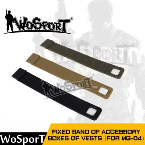 2pcs/pack WoSporT Tactical TPU Fixed Band of Accessory Boxes of Vests For MG-04 Mag Pouch