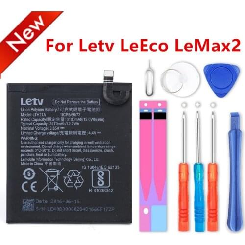 3.85V LTH21A 3100mAh For Letv LeEco LeMax2 X822 X829 Le Phone Le MAX 2/5.7inch/X821 X820 Mobile Phone Replacement Battery+tools