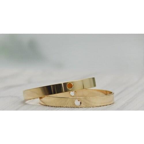 30 * 4mm double hole round copper ring pendant connector can wear bead copper ring earrings DIY material accessories