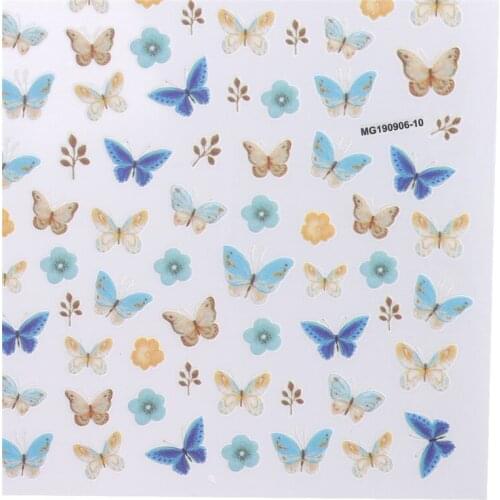 Nail Art 3D Butterfly Sticker Cute All-match Laser Nail Stickers Colorful Kawaii Nail Stickers Easy To Decorate
