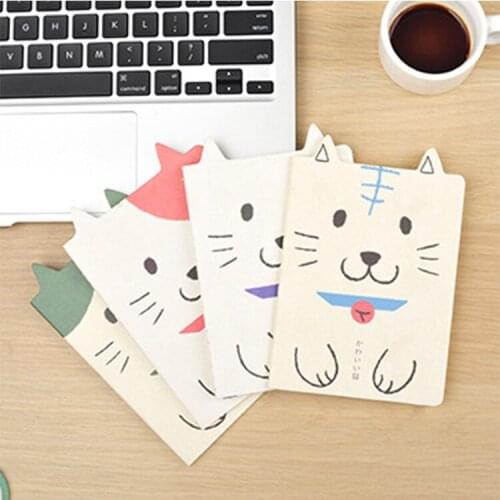 4pcs Stationery Wholesale TR-AB20041 Cat Car Line Wholesale A6 Set Notebook