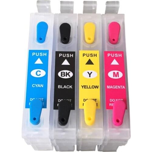 4 pcs T1661- T1664 compatible cartridge Refillable Ink Cartridge For Epson ME-10 ME-101 Printer With Auto Reset Chips