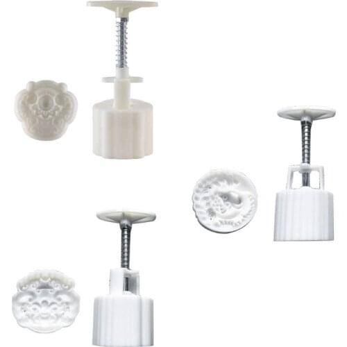 75g Mooncake Barrel Mold with Stamp Hand Press Moon Cake Pastry Mould DIY Bakeware