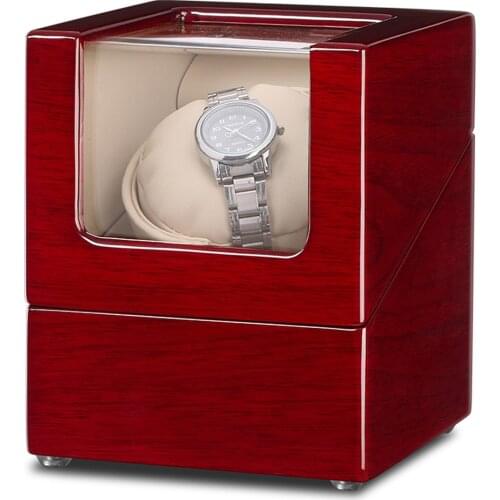 AAA Quality Single Watch Winder with Quiet Motor Walnut White PU Interior 5 Working Modes Ultra-quiet Japanese motor