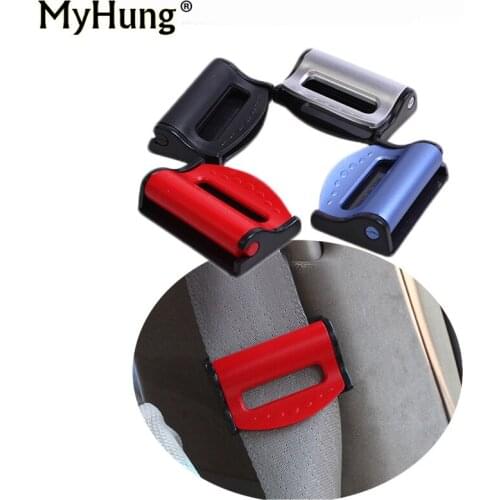 Car Vehicle Seat Belt Clips Stoppers for Safety Shoulder Strap automotive safety belt fastener 4Color for all car 2pcs per set