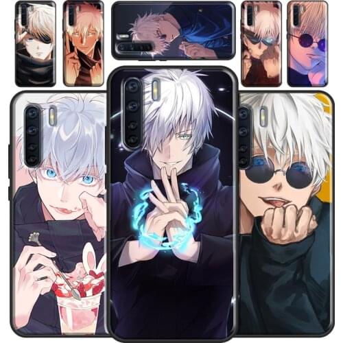Jujutsu kaisen Gojou satoru Case For OPPO A93 A91 A83 A5 A9 A31 A53 2020 A52 A72 A15 A3S A5S F5 Find X3 Pro Cover Capa