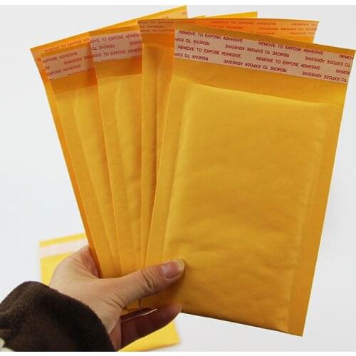 Cheap Sale Golden Kraft Bubble Envelope Bags 500pcs High Quality Mailing Packing Transport Bag Free Shipping