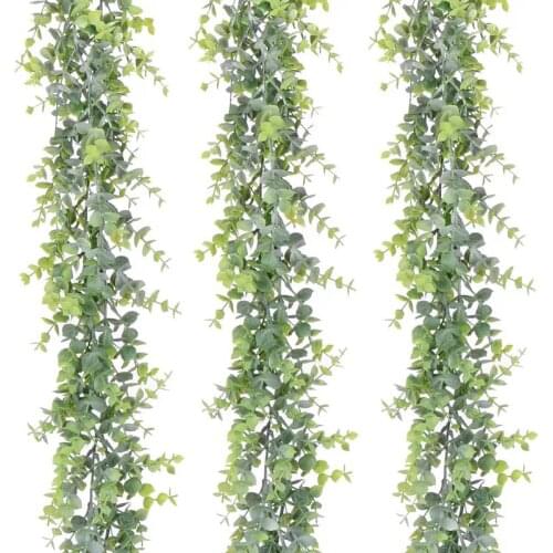 3/1Pcs Artificial Eucalyptus Garland Faux Vines Greenery Garland Hanging Plant for Wedding Backdrop Arch Home Office Decor