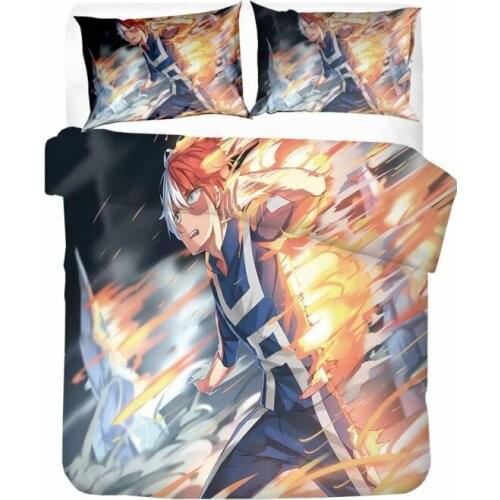 2/3 Piece Bedding Set My Hero Academy Cover Set Charismatic Guy Animation Soft Duvet Cover Bedding Bedspread Bed Quilt Cover