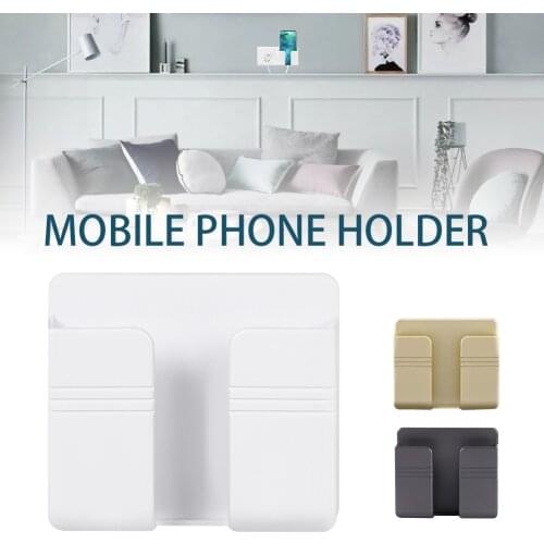 Bracket Wall Phone Charging Holder Mount Phone Charger Socket Pocket Damage Free Stand For Cell Phone Durable Practical Adhesive