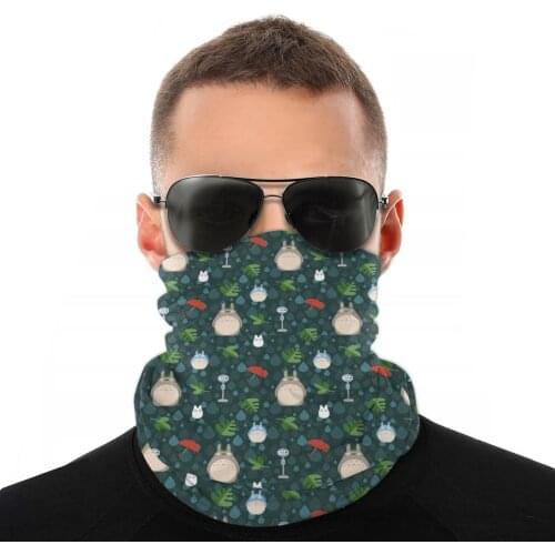 My Neighbor Totoro Scarves Half Face Mask Men Women Halloween Tube Mask Neck Bandanas Polyester Headband Cycling Hiking