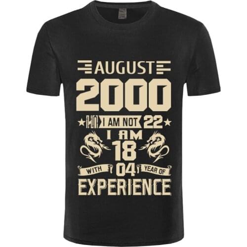 2021 NEW January February March April May June July August September 2000 YEARS shirt Mens Short Sleeve T shirt Printed Casual