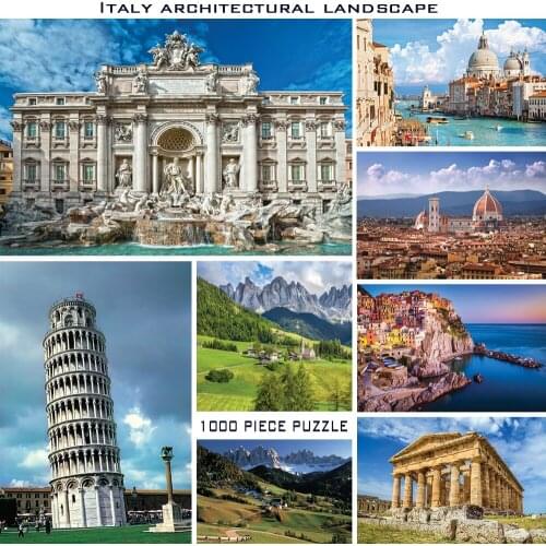 1000 Children Adult Learning Entertainment Gifts to Relieve Pressure Ltaly Famous Architecture Landscape Hanging Picture Puzzle