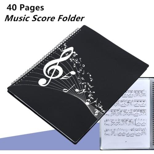 40 Pages Piano Score Coil Folder Practice Modified A4 Paper Sheet File Storage Book Accessories