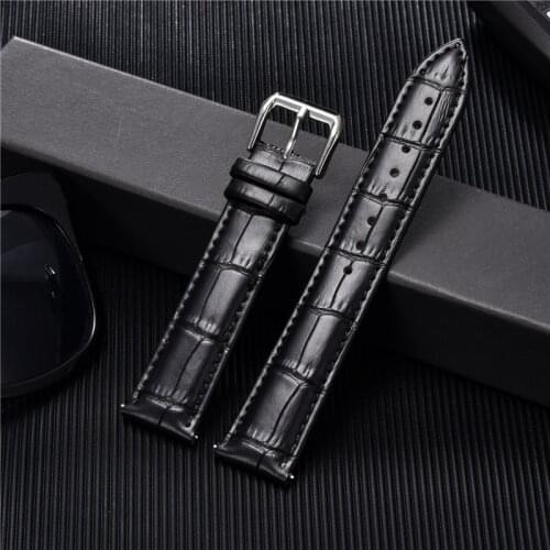 Classic Embossed Genuine Leather Watch Strap Handmade Calfskin Watchband 16mm 18mm 20mm 22mm 24mm Bracelet Watch Accessories