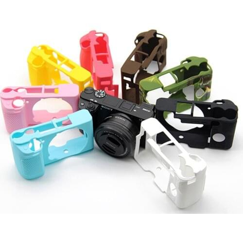 Rubber Silicone soft Camera Case Bag for Sony Alpha A6300 ILCE-6300 A6400 body cover protector Portable