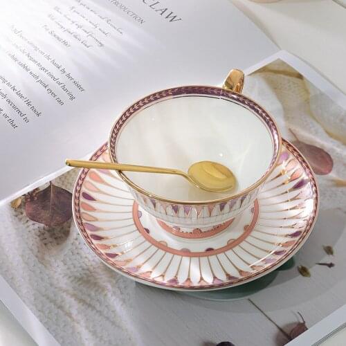 Handmade Luxury Coffee Cup Eco Friendly Ceramic Reusable European Coffee Cup Set Gift Travel Tazas Household Products DG50BD